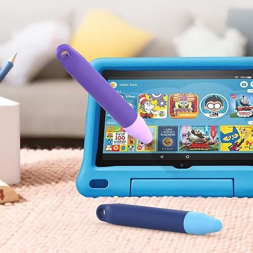 Kid-Friendly Pens for Touch Screens - 2 Pack of Purple and Blue Stylus Pens Compatible with Kindle, iPad, iPhone thumbnail 6