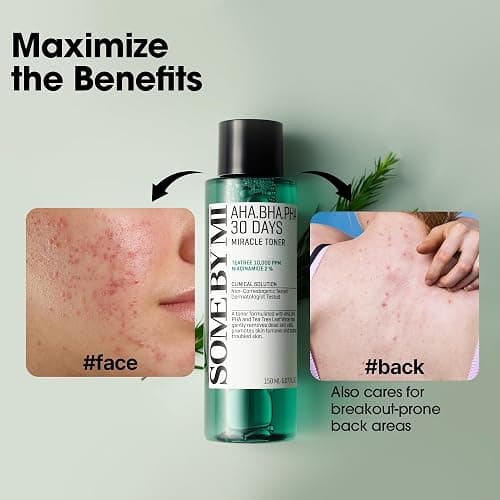 SOME BY MI AHA BHA PHA 30 Days Miracle Toner – 5.07oz, 150ml – Korean Salicylic Acid Exfoliating Face Toner for All Skin Types – Daily Pore Care & Oil Control with 2% Niacinamide – Korean Skin Care thumbnail 8