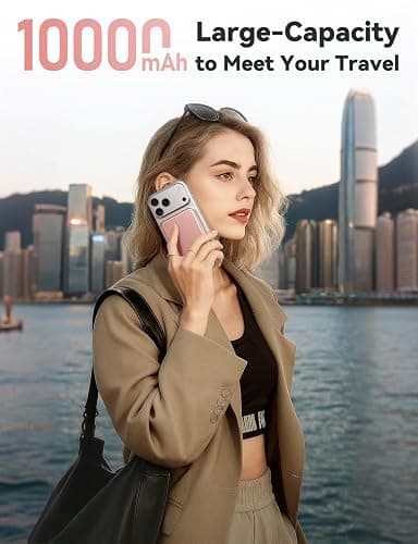 Magnetic Portable Charger, 10000mAh Power Bank, 20W Fast Charging for Magsafe Battery Pack, Travel Essential Wireless Charger Compatible with iPhone 17/16/15/14/13/12 Pro/Max/Air/Plus Series, Samsung thumbnail 4