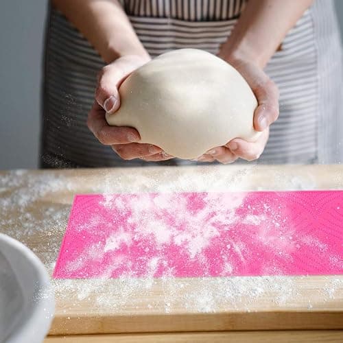 DECHOUS Fondant Lace Mold: Silicone Cake Fondant Mat - Wheat Ears Pattern Impression Lace Mold for Cake Decorating Embossing - Pink Impression Mat for Chocolate Sugar Craft thumbnail 2