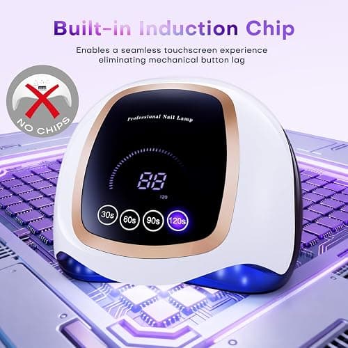 UV LED Nail Lamp, Gugusure Upgrade 180W Nail Dryer for Gel Polish with LCD Display, Auto Sensor and 4 Timer Settings, Professional Curing Lamp Light with 42 Beads for Salon and Home thumbnail 5