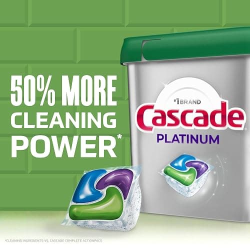 Cascade Platinum Dishwasher Pods, Dishwasher Detergent, Dish Detergent Soap, Fresh, 71 count thumbnail 4