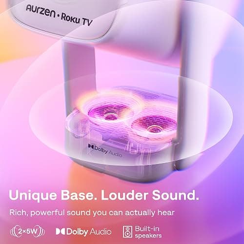 Aurzen D1R air Roku TV Mini Projector with USB-C Powered and Stand, White | Roku Built-in, Official Apps, Portable Design & Flexible Stand, Native 1080P, DoIby Audio, Smart Projector for Home & Outdoor thumbnail 6