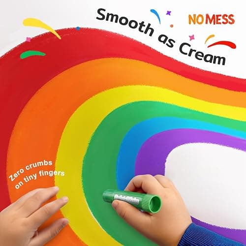 12 Colors Tempera Paint Sticks, No Mess, Quick-Drying & Non-Toxic Art Supplies, Easy-Grip for Toddlers and Kids, Works Great on Paper, Wood, Glass, Canvas, Gifts for Drawing on Various Objects thumbnail 4