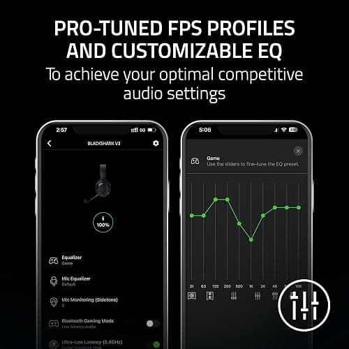 Razer BlackShark V3 Wireless Gaming Headset for PC: 50mm Drivers - Super Wideband Mic - 2.4 GHz, Bluetooth, USB - Works with Mac, PS5, Nintendo Switch, Smartphone - 70 Hr Battery - Black thumbnail 7