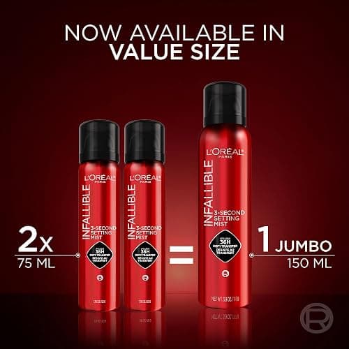 L’Oréal Paris Infallible 3-Second Makeup Setting Spray, Makeup, Microfine Mist for up to 36H Wear, Lightweight, Transfer Proof, Waterproof, Dries in 3 seconds, 75ml thumbnail 3