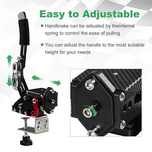 YESHMA 64 Bit Upgrade 2-in-1 USB Handbrake Only for G920 Compatible With Xbox / Xbox series S / Xbox series X + PC Computer System Professional Gaming Peripherals for Racing Games with Non-Contact Plus Hall Sensor.With Clamp thumbnail 3