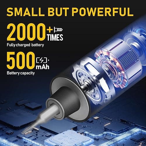 Mini Electric Screwdriver Set,Cordless screwdriver rechargeable,power screwdriver,destornillador eléctrico,Magnetic Bits,5 Torque,LED Display, Electric Screwdriver for Phone PS5 Laptop Watch thumbnail 2