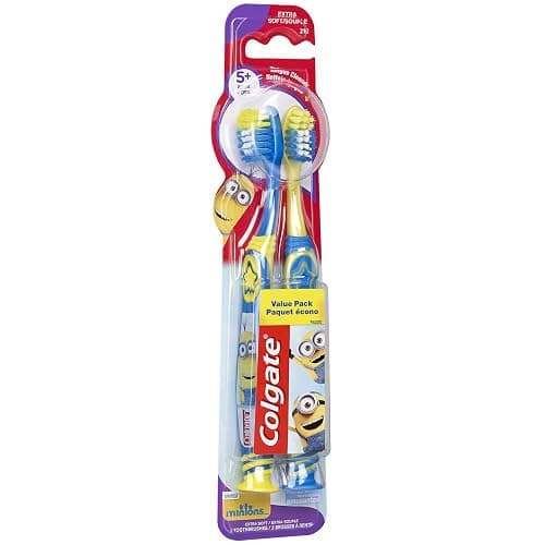 Colgate Kids Toothbrush, Minions, Extra Soft Toothbrush with Suction Cup, 2 Pack thumbnail 8