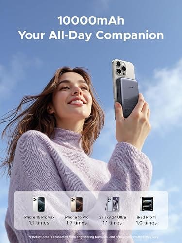 UGREEN Nexode 10000mAh MagSafe Wireless Power Bank PD 20W Fast Charging | MagSafe-Compatible Portable Charger USB-C Battery Pack Compatible with iPhone Air/17/16/15/14/13/12 Plus/Pro/Pro Max/Mini thumbnail 4