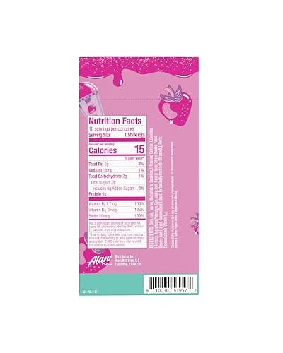 Alani Nu PINK SLUSH Energy Sticks, Energy Drink Powder, 200mg Caffeine, Pre Workout Performance with Antioxidants, On-The-Go Drink Mix, Biotin, B Vitamins, Zero Sugar, 5-10 Calories, 10 Pack thumbnail 6