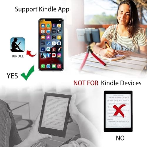 TIK Tok Bluetooth Remote Control Page Turner for iPhone Android Ipad Cell Phone Camera Remote Shutter Selfie Button, Bluetooth Ring for Kindle (Black) thumbnail 3