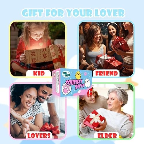 Taba Toys Pack,Fufu Toys Kit,Include 1 Big Taba Cat Paws & Chick Squishy,1 Chick & Cat Paws,2 Hamster Squishy,Stress Relief Toy,Squeeze Toys,Cute Stuff for Girls,Boys, Kids and Adults thumbnail 7