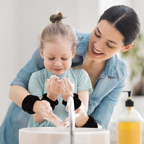 WHAVEL 6 Pairs Wrist Towels, Absorbent Spa Sweatbands to Prevent Liquid from Spilling Down Arms thumbnail 4