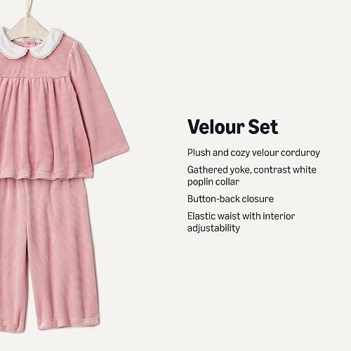 Amazon Essentials x Sofia Grainge Toddlers and Baby Girls' Corduroy Velour Set thumbnail 3