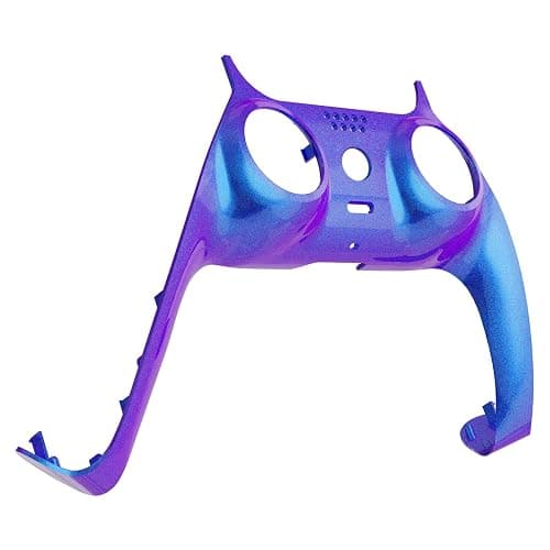 eXtremeRate Chameleon Purple Blue Glossy Decorative Trim Shell Compatible with p s 5 Controller, DIY Replacement Clip Shell, Custom Plates Cover Compatible with p s 5 Controller with Accent Rings thumbnail 4