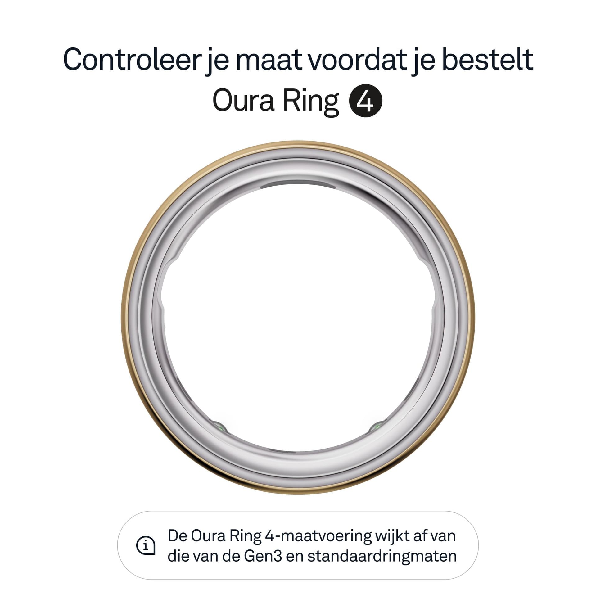 OURA Ring 4 - Gold - Size 11 - Smart Ring | Size First Ring 4 Sizing Kit | Sleep Tracking Portable - Heart Rate - Fitness Tracker - Battery Life Up to 8 Days, Gold, 11, Gold thumbnail 2