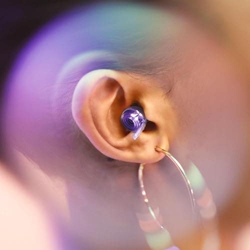 Eargasm High Fidelity Hyperviolet Purple Earplugs - Noise Reducing Ear-Plugs for Hearing Protection at Concerts, Music Festivals, Loud Environments, Live Events, Sporting Events thumbnail 4