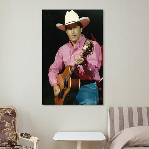 XIANEOU American Country Musician George Strait Poster Famous Singer Artist Poster Canvas Wall Art Poster For Room Aesthetic And Decor (7) Pictures For Living Room Bedroom Decor08x12inch(20x30cm) thumbnail 7