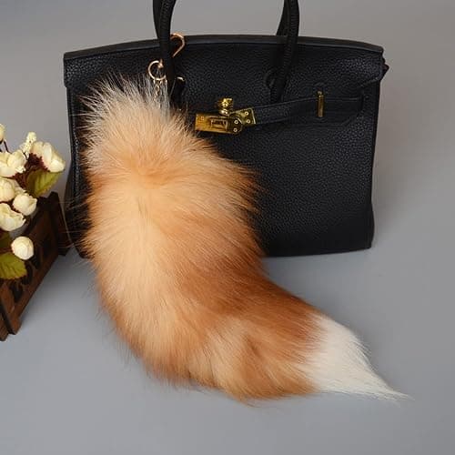 LIANXUE Animal Tail Key-Ring Tails Chain Keychain Personalized Animal Keyring Gift Long Charm Keychain for Women Girl thumbnail 6