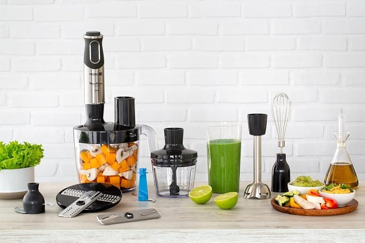Moulinex QuickChef DD65581 1000 W Hand Blender with 10 Speed Turbo Regulator with 2 Chopping and Assembly Accessories and Measuring Cup, Anti-Splash, Stainless Steel thumbnail 7