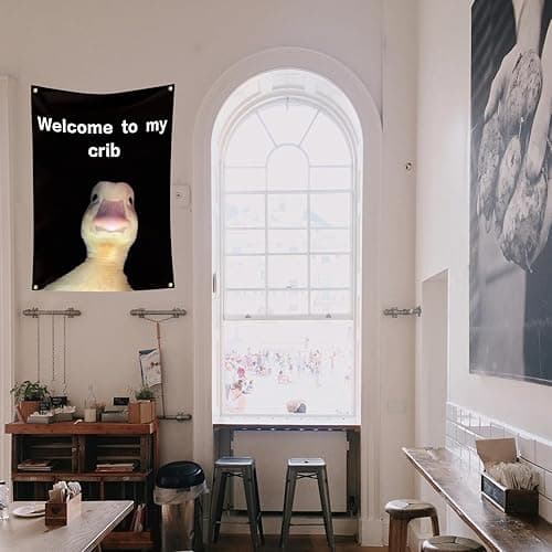 Welcome to My Crib Flag 2x3 Feet Funny Flags for Room Durable Man Cave Wall Flag with Brass Grommets for College Dorm Room Decor,Outdoor,Parties thumbnail 7