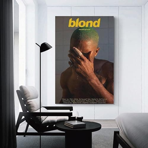ZANLIART Frank Ocean Blonde Album Cover Canvas Print Music Poster for Room Aesthetic Unframe:24x36inch(60x90cm) thumbnail 3
