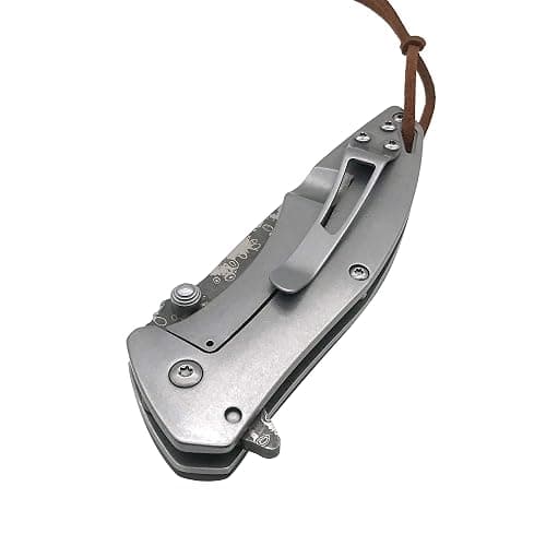 ALBATROSS Pocket Knife Abalone Seashells 7.25" Modern Damascus Steel Knife Frame Lock Folding Knife Gift Box - HGDK021B thumbnail 8