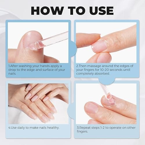 TOMICCA Cuticle Oil, 15ml Moisturize & Repair Cuticle Serum with Vitamin E, Deeply Hydrating and Nourishing Cuticle Honeysuckle Oil for Dry Brittle Rough Nails, Repair and Strengthen thumbnail 6