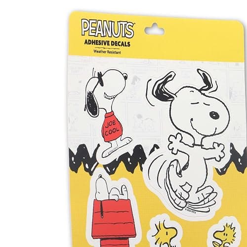 Peanuts Snoopy Adhesive Vinyl Decals - Fun Set of Snoopy Stickers for Car, Window, Water Bottle or Laptop thumbnail 5