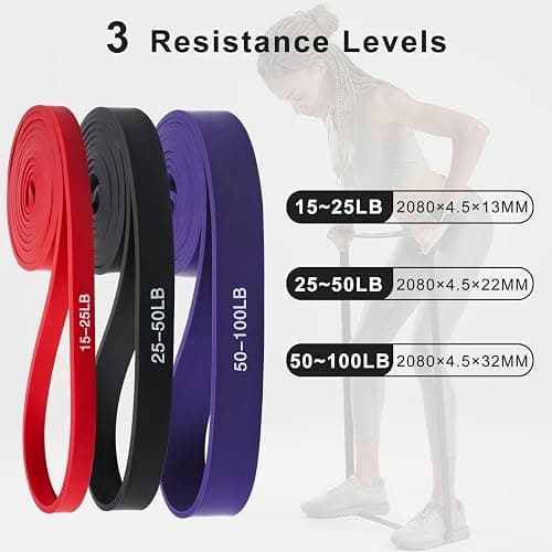 Resistance Band, 100% Latex Widerstandsband, Einzelpackung Gymnastikband, Widerstandsband Krafttraining Fitnessband Gummiband Sport für Muskelaufbau, Yoga, Pilates, Krafttraining thumbnail 2