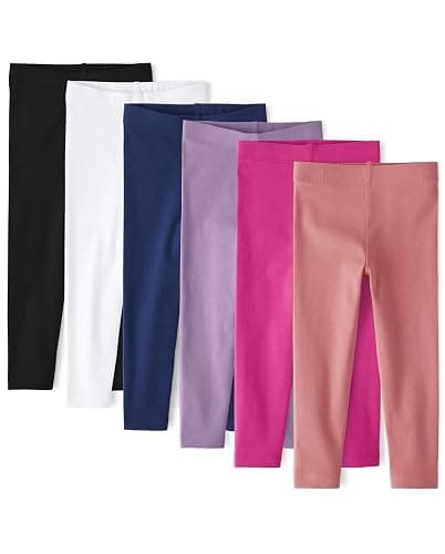 The Children's Place baby girls Leggings - 3T - Assorted Solids 6-pack - 6 - Image 1