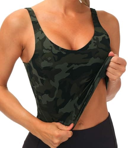 THE GYM PEOPLE Womens' Sports Bra Longline Wirefree Padded with Medium Support thumbnail 5