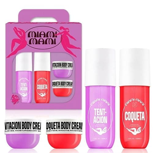 Miami Mami Tentacion Conqueta Gift Set for Women, Body Mist and Cream, 3.4 Fl Oz, Fruity Floral Vanilla, Eau de Parfum - Image 1