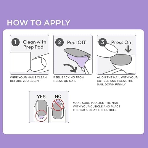 KISS imPRESS No Glue Mani Press On Nails, French, 'Snooze', Blue, Short Size, Squoval Shape, Includes 30 Nails, Prep Pad, Instructions Sheet, 1 Manicure Stick, 1 Mini File thumbnail 2