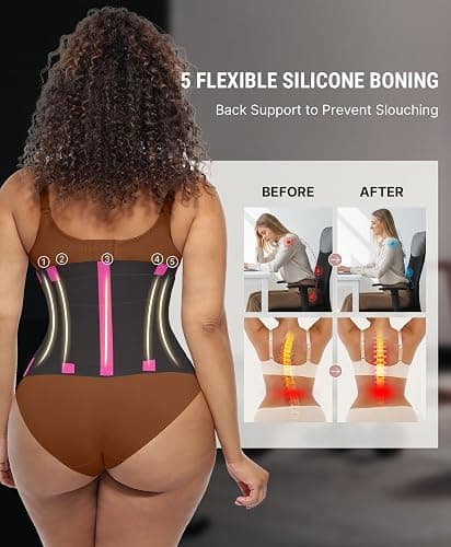 FeelinGirl Waist Trainer Belt Waist Cincher Trimmer Ab Belt Tummy Control Body Shaper with Triple Wrap Women and Men thumbnail 4