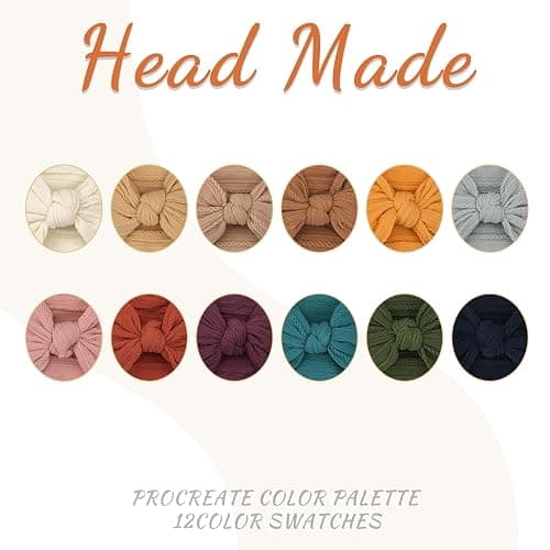 CÉLLOT Super Stretchy Soft Knot Headbands with Hair Bows Head Wrap Hair Accessories For Newborn Baby Girls Infant Toddlers Kids thumbnail 8
