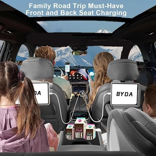 4 in 1 Retractable Car Charger,69W Fast Charging USB C for iPhone 16/15/14/13/12,iPad,Android,Galaxy,Pixel,Cigarette Lighter Adapter (Black, Light-ning+USB-C) thumbnail 8