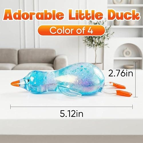Cute Duck Squishy Stress Ball, Soft Sugar Ball, Slow Rise Moldable Sensory Fidget Toy for Anxiety Relief, Suitable for Adult use in Offices and Homes (Yellow) thumbnail 3