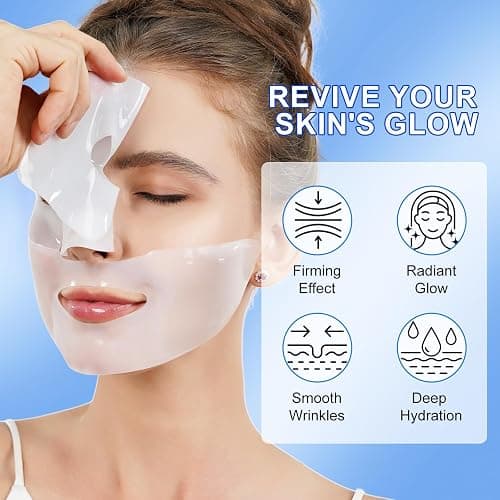 Collagen Face Mask, Deep Collagen Anti Wrinkle Lifting Mask Collagen Mask Overnight, 6 Pack thumbnail 3