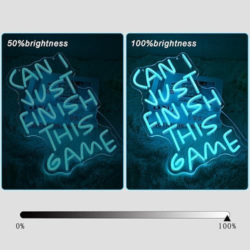 LMSIGNLY Game Letter Neon Sign Blue Gamer Neon Light for Gaming Room Decor LED Game Neon Sign for Teens Game Zone Boy Bedroom Kidsroom Internet Cafe Pub Club Man Cave Wall Decor thumbnail 3