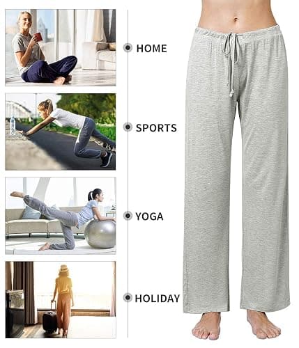 Air Curvey Casual Womens Pants Soft Lounge Pants Sleep Pajama Bottoms With Pocket thumbnail 5
