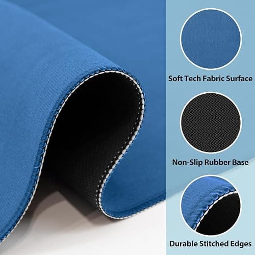 Blue Mahjong Mat - Non-Slip Noise Reduction Gaming Mat 31.5''x 31.5'', Mahjong Table Mat with Black Carrying Bag for Mahjong, Poker, Card Games, Dominoes, Board Games, Slip Resistant Mat (Blue) thumbnail 7
