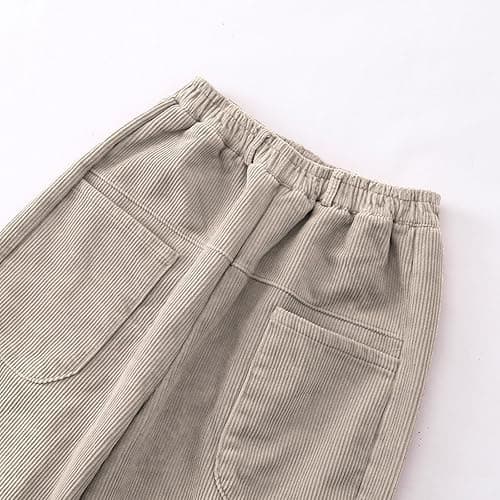 HGps8w Women's Vintage Baggy Corduroy Pants, Elastic Waist Pull On Retro Loose Harem Trousers with Pockets thumbnail 4