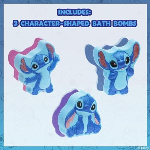 Stitch Bath Bombs for Kids, Fun Bright Rainbow Colors, Raspberry Scented for Kids, Ages 3+, by Townley Girl thumbnail 2