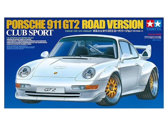 Tamiya 24247 Model Car Porsche GT2 at 1:24 Scale,White thumbnail 2