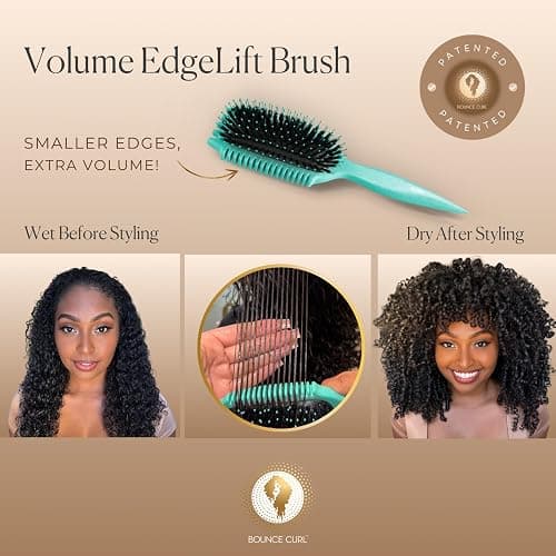 Bounce Curl Volume EdgeLift Brush, 5-in-1 Tool for Volumized Waves, Curls & Coils - Teal thumbnail 3