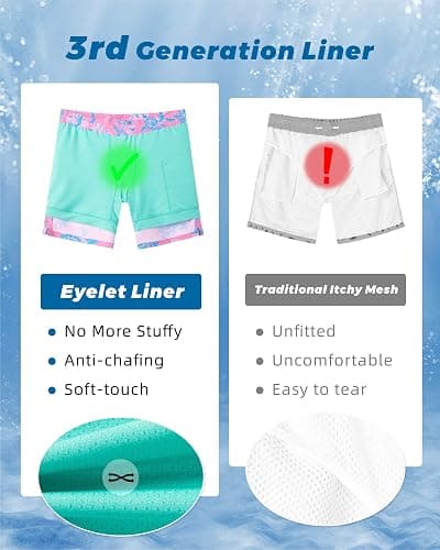 SURF CUZ Mens Swim Trunks with Compression Liner Swim Shorts 7" Swimming Trunks Stretch 7 Inch Swim Suits Quick Dry thumbnail 6