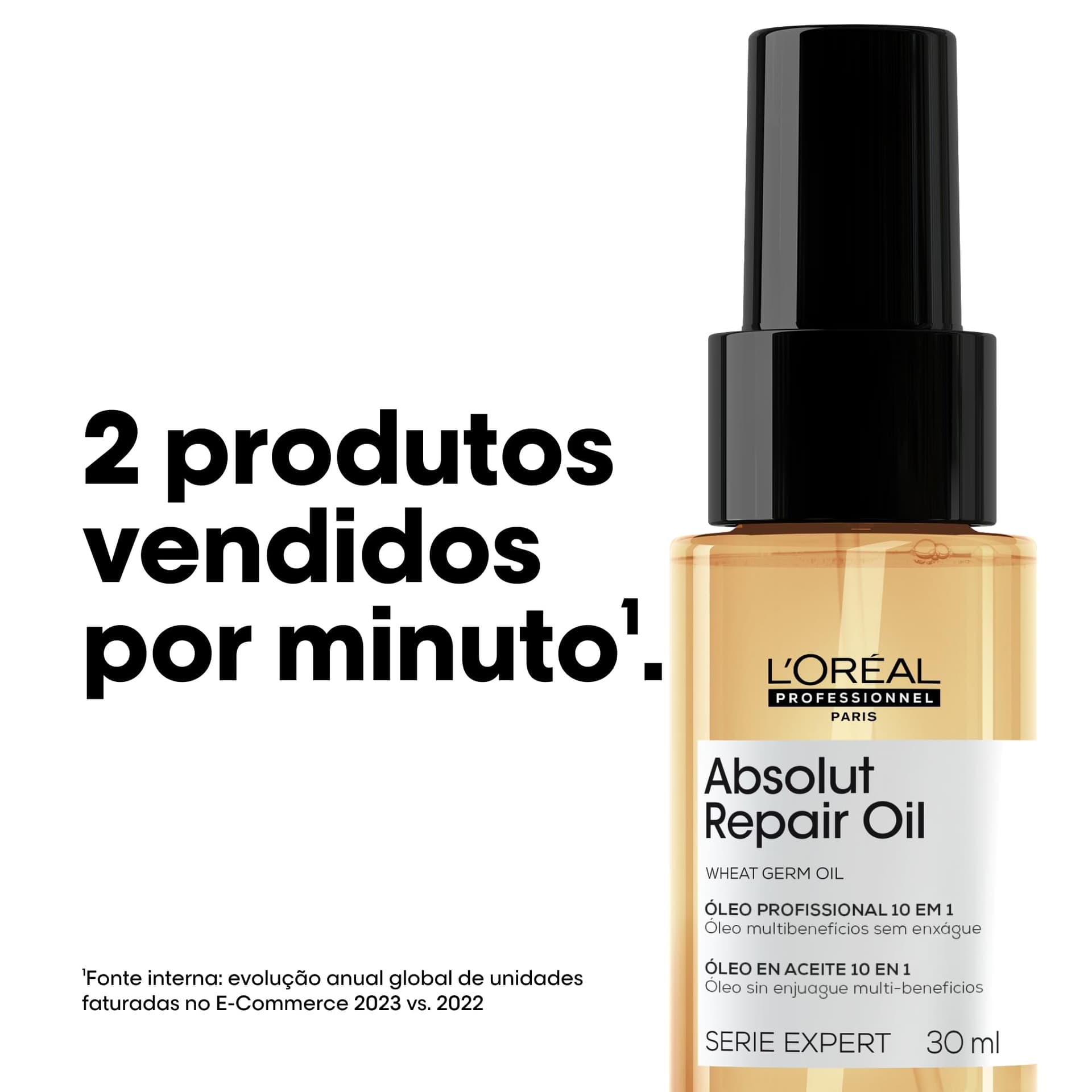 L'Oréal Professionnel Óleo 10 em 1 Absolut Repair | Multi-benefícios para cabelos secos e danificados | Repara e Promove Brilho | Com Gold Quinoa e Proteínas thumbnail 6