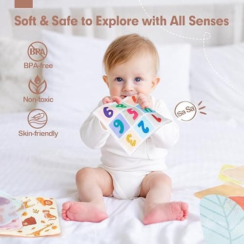 hahaland Baby Tissue Box Toy - Baby Toys 6-12 Months Stocking Stuffers for Babies Montessori Toys for 6 Month Old Must Haves - Boy Girl Shower Gifts 6 9 12 18 Months Old Sensory Pulling Play Scarf Toy thumbnail 7